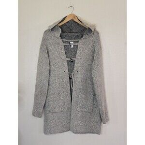 Northern Angel Hooded Tunic Cinch Waist Sweater Cardigan Womens Medium Anthro